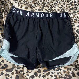 Blue and Black Under Armour shorts